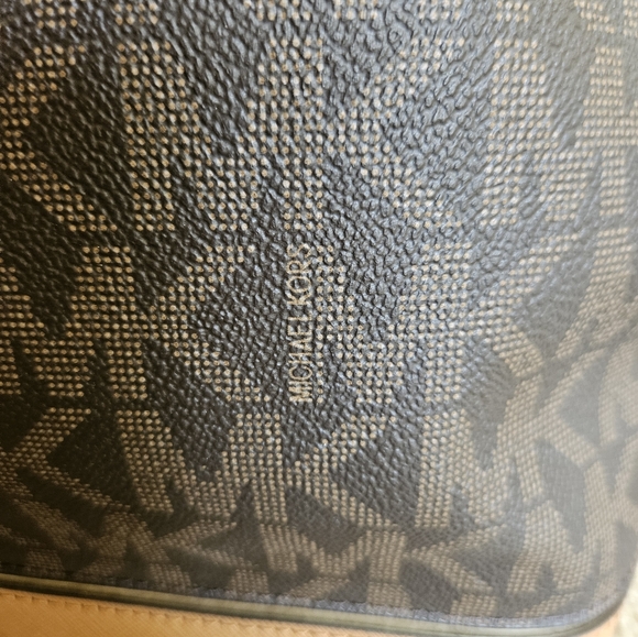 Michael Kors Brown Leather Trim Tote - Picture 4 of 12